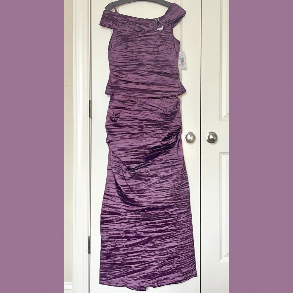 Purple Alex Evenings Designer Formal Gown